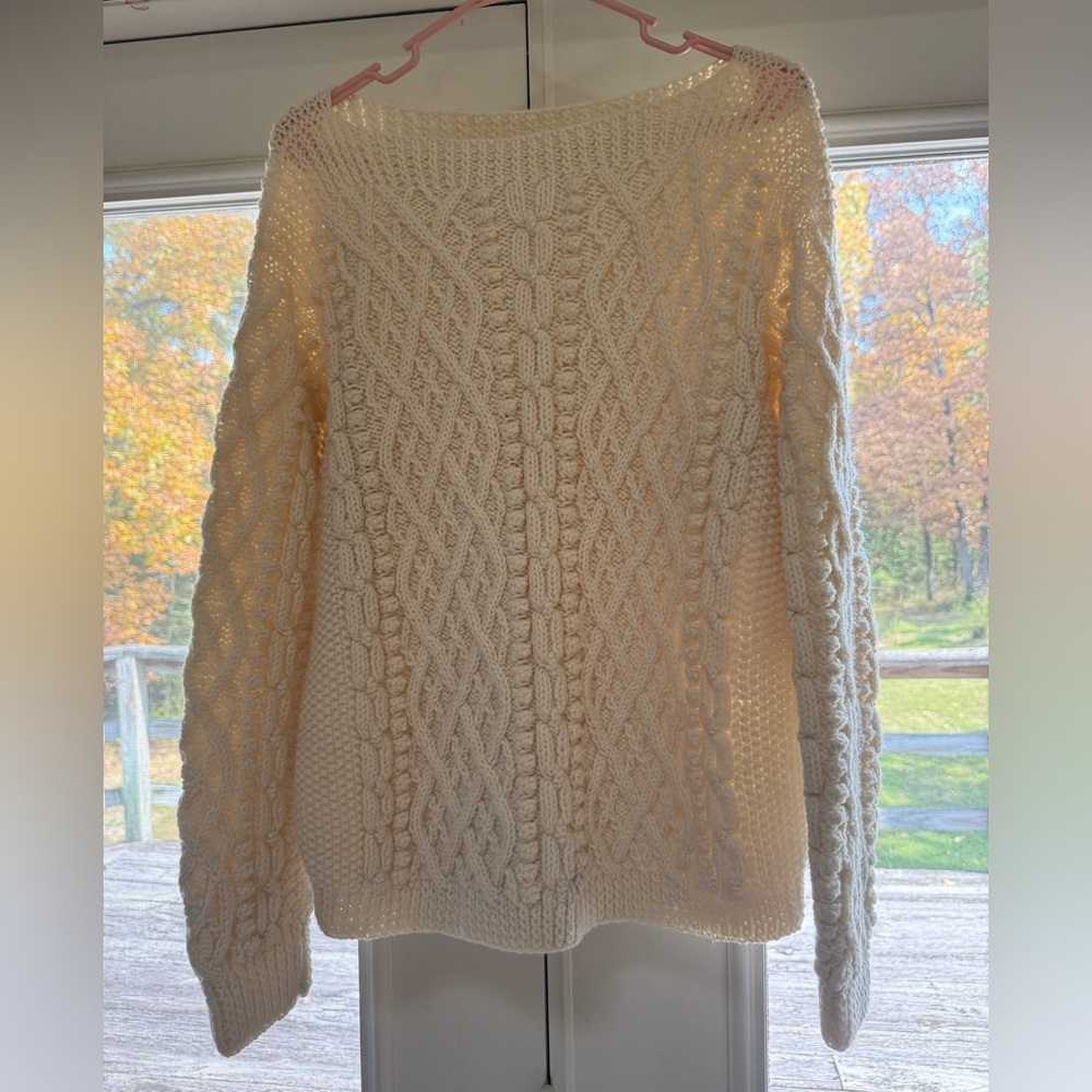 Cozy Cream Cable Knit Sweater